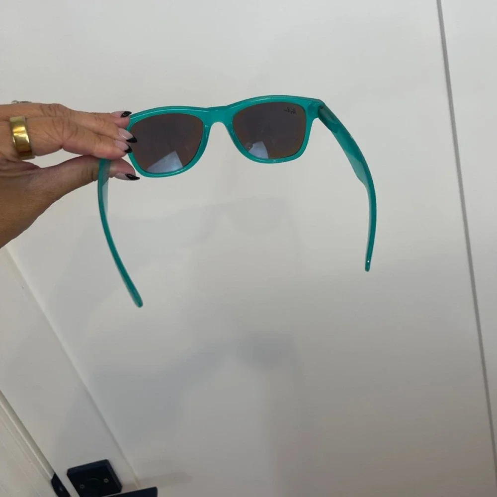 Ray-Ban Turquoise Blue Mirrored Wayfarer Sunglasses